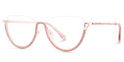 Sparkle Pink Cat eye Glasses4