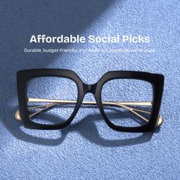 Qatar Black Square Glasses0