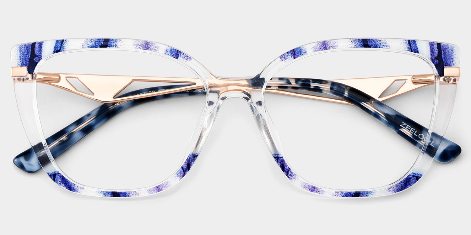 Margret Blue Cat-Eye Glasses | Bold Stylish Frames | ZEELOOL2