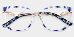 Margret Blue Cat eye Glasses2