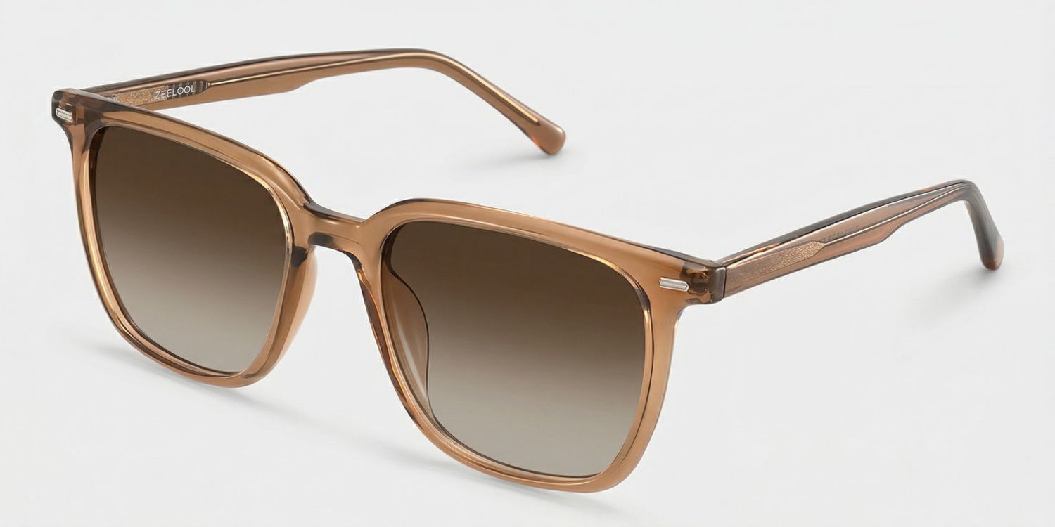 Eliza Square Light Brown Prescription Sunglasses | ZEELOOL2