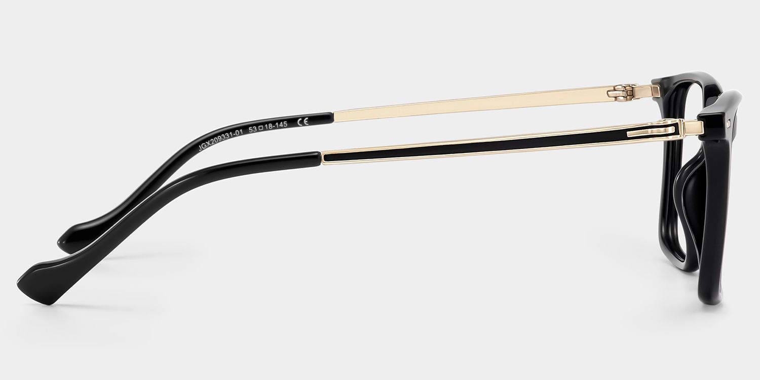 Archer Black Full Rim Rectangle Eyeglasses for Men | ZEELOOL4