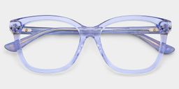 Isabella Clear Blue Square Glasses2