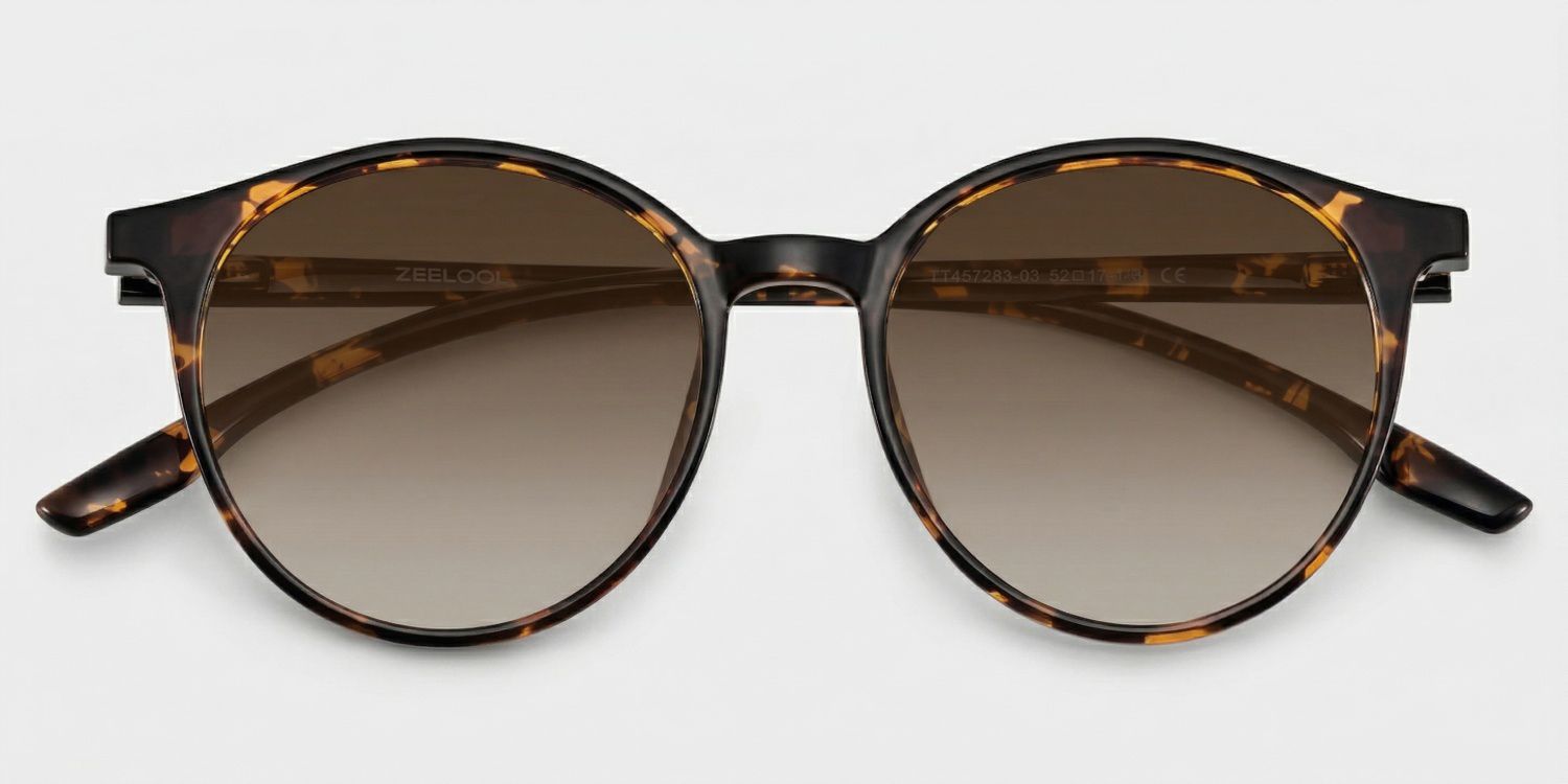 Blanco Round Tortoise Prescription Sunglasses | ZEELOOL1