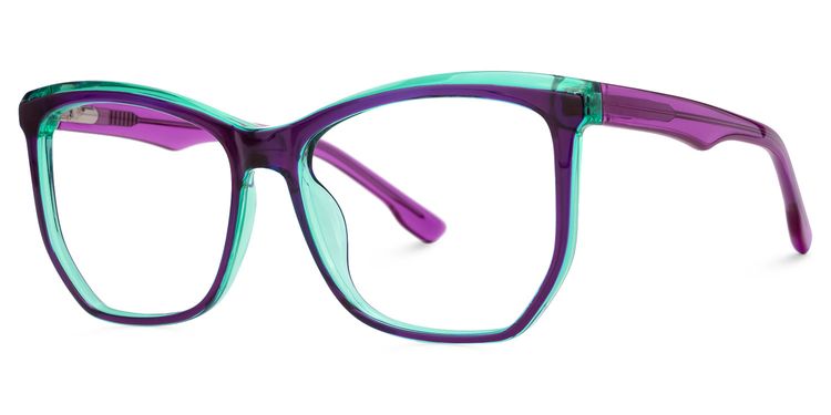 Libby Purple Geometric Glasses