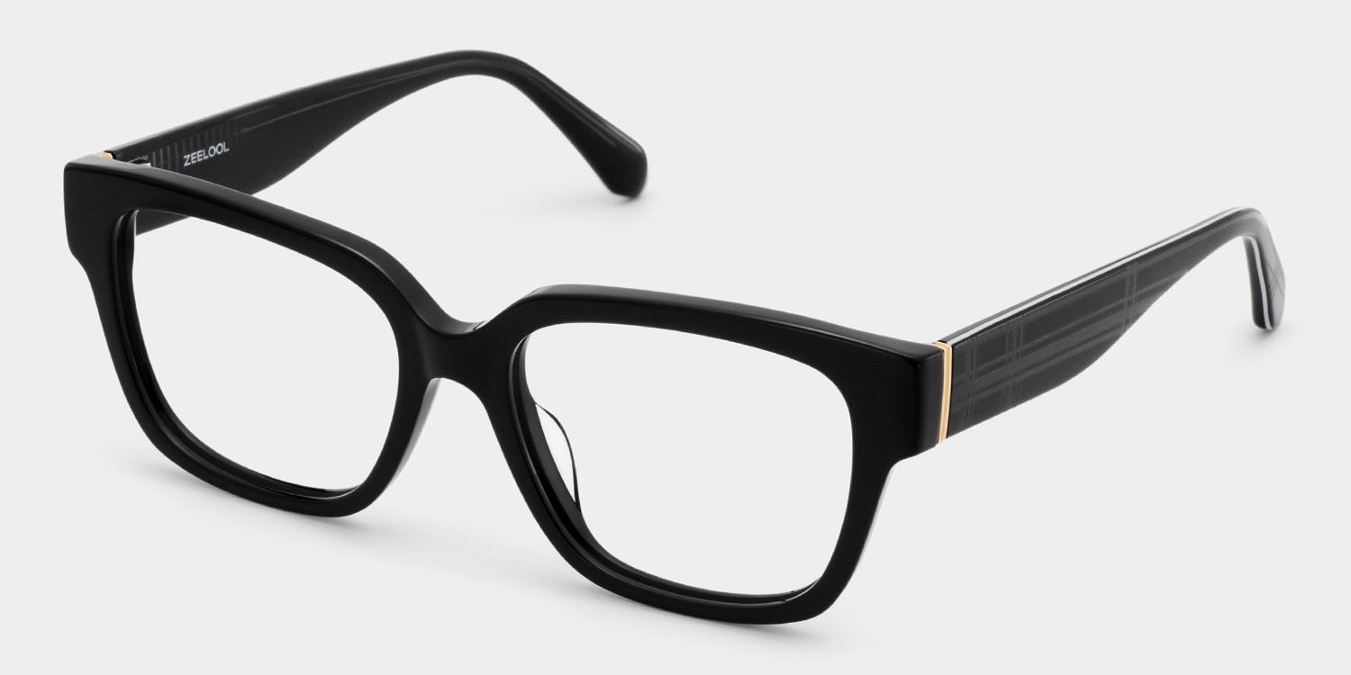 Blake Black Square Glasses | Varsity Athleisure Essential3