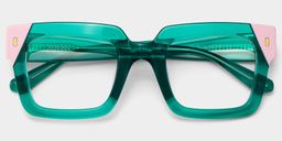 Sarah Green Pink Square Glasses2