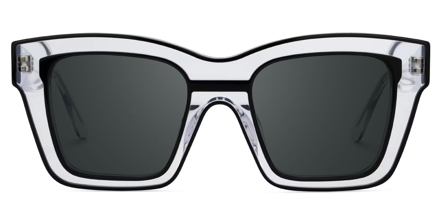 Legette Black Square Polarized Sunglasses for Driving | ZEELOOL0