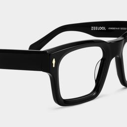 Herman Black Rectangle Glasses4