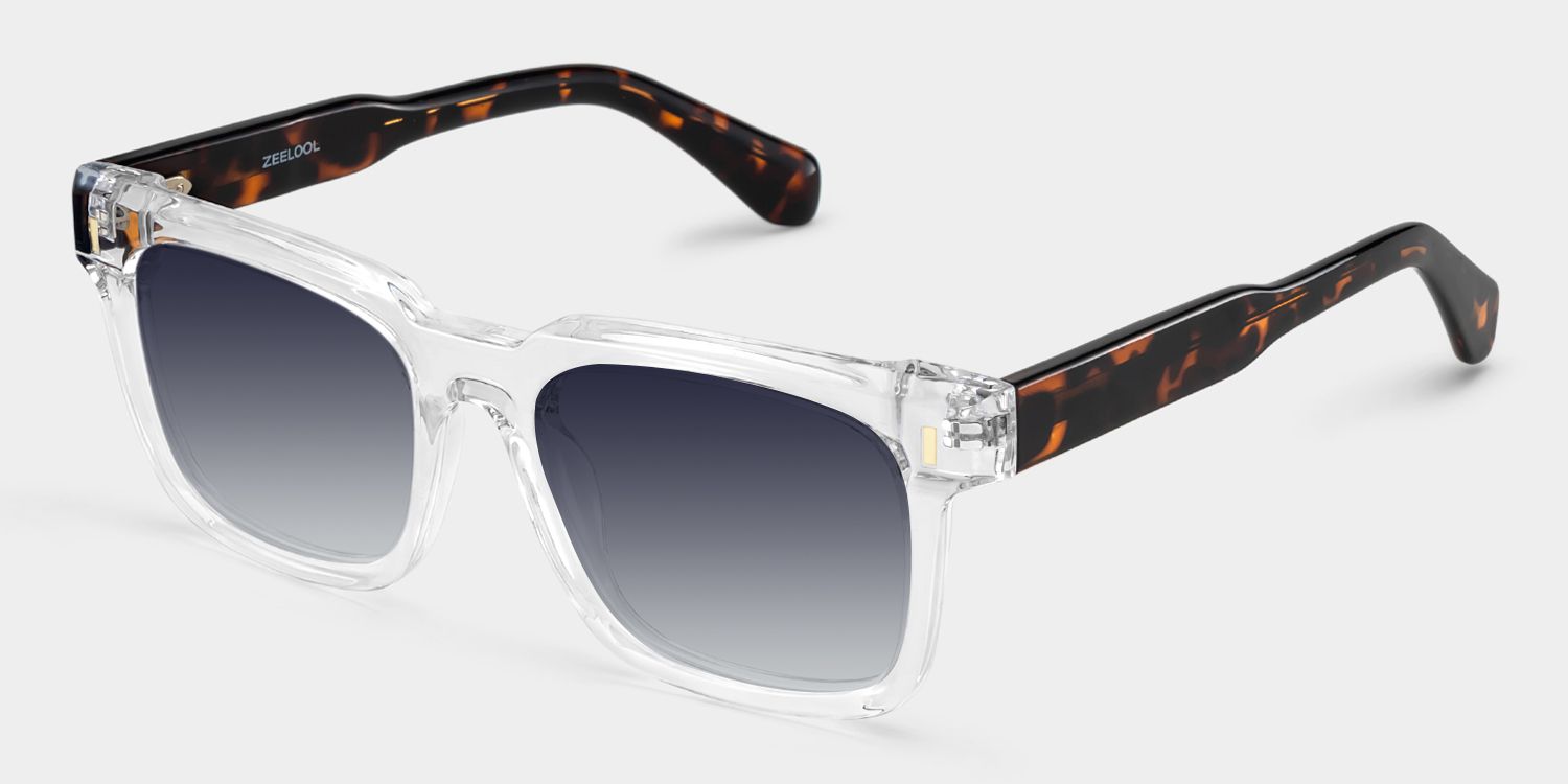 Connor Tr90 Clear Rectangle Frame Sunglasses | ZEELOOL2