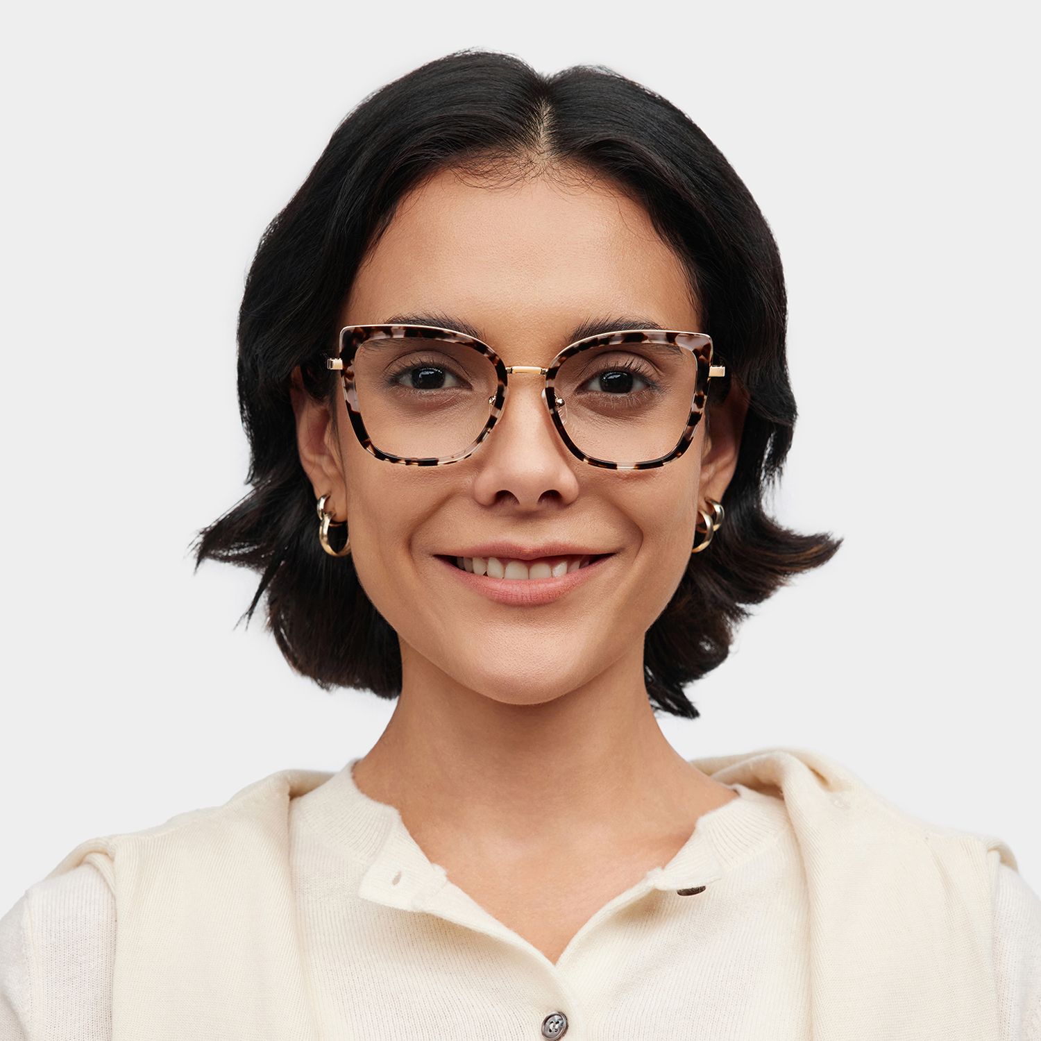 Leila Tortoise Frame Glasses with Butterfly Frame Online | ZEELOOL0