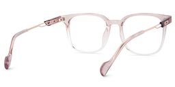 Chloe Pink Clear Square Glasses5