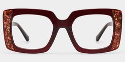 Sable Red Square Glasses1