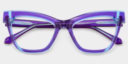 Saucie Purple Cat eye Glasses1