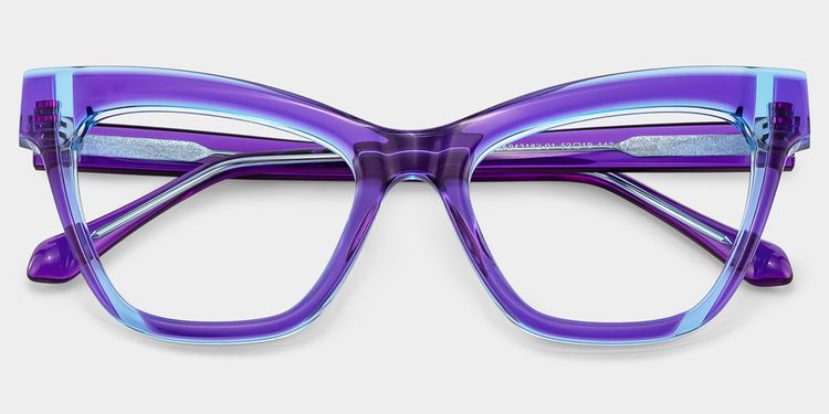 Saucie Purple Cat eye Glasses