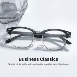 Hacker Black Browline Glasses0