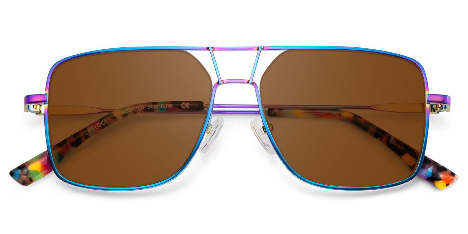 Bowdry Aviator Iridescent Sunglasses for Women & Men | ZEELOOL1