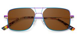 Bowdry Iridescent Aviator Sunglasses1