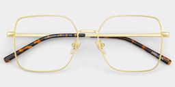 Abigail Gold Square Glasses2