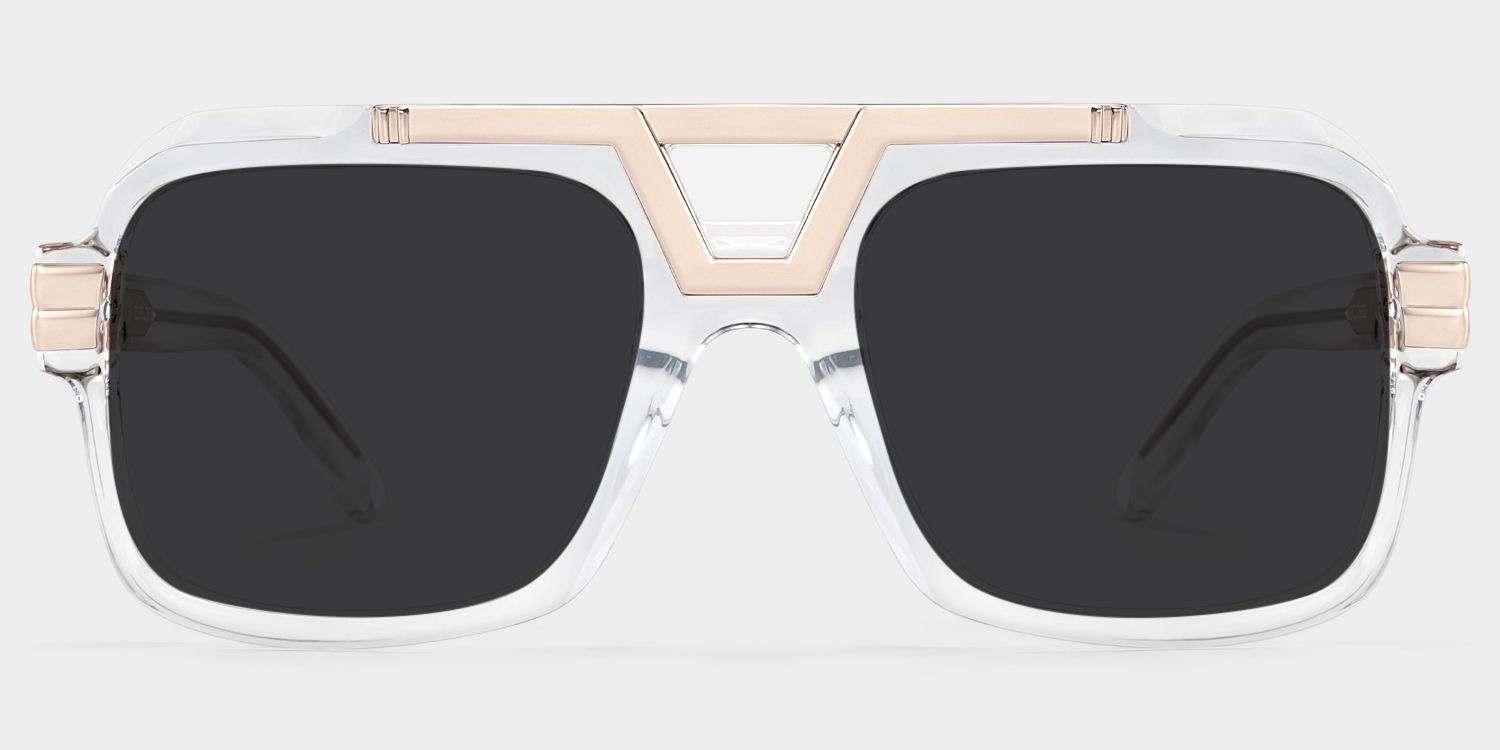 Croswell Mixed Clear Aviator Frame Sunglasses | ZEELOOL0