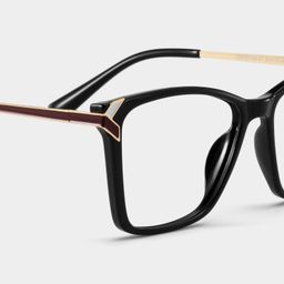 Tricee Black Square Glasses5