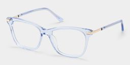 Eliot Clear Blue Rectangle Glasses3