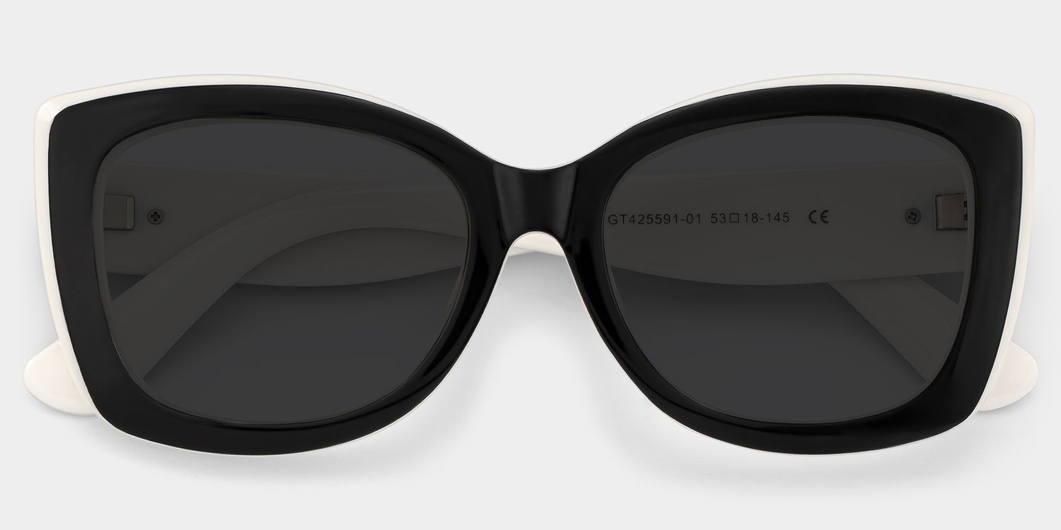 Rosie Black White Butterfly Polarized Sunglasses for Driving | ZEELOOL2