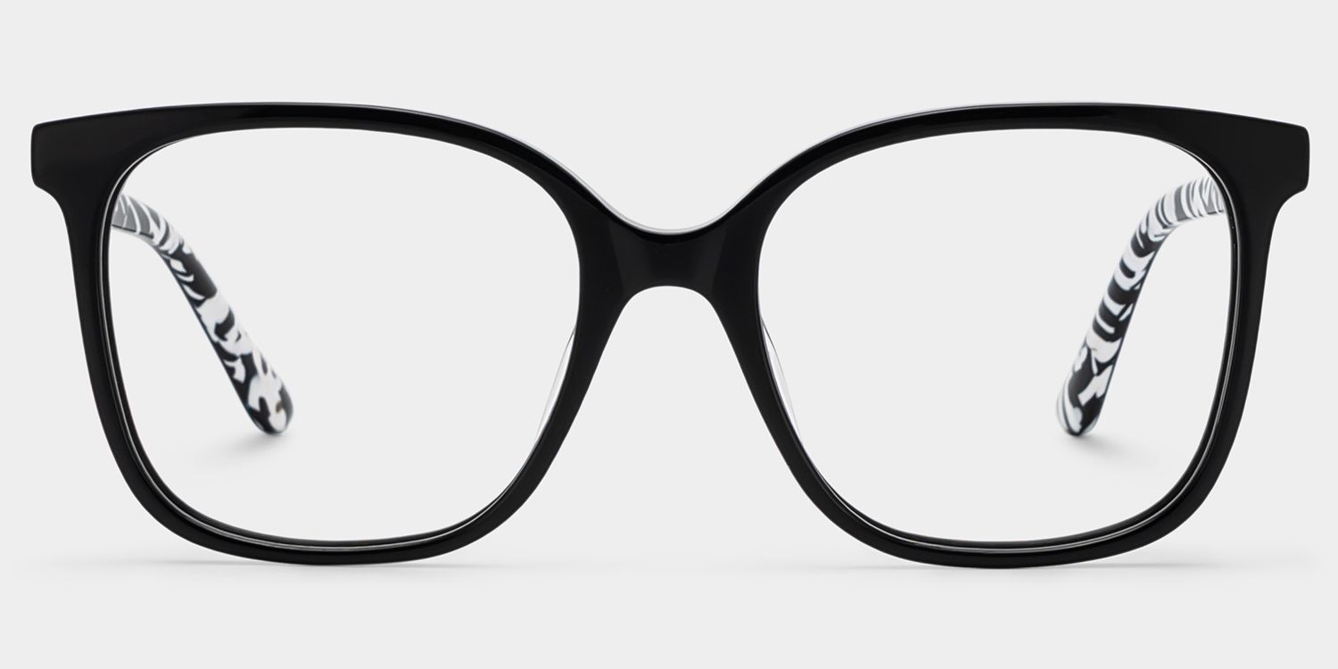Affordable Caroline Thin Black Square Frames Glasses | ZEELOOL1