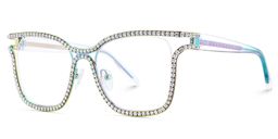 Shine Iridescent Square Glasses4