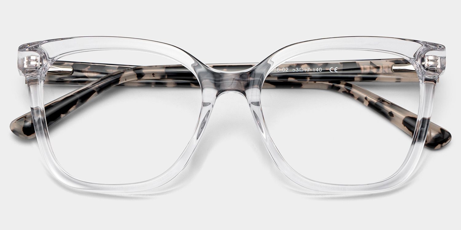 Sage Clear Frame Glasses with Rectangle Frame Online | ZEELOOL4