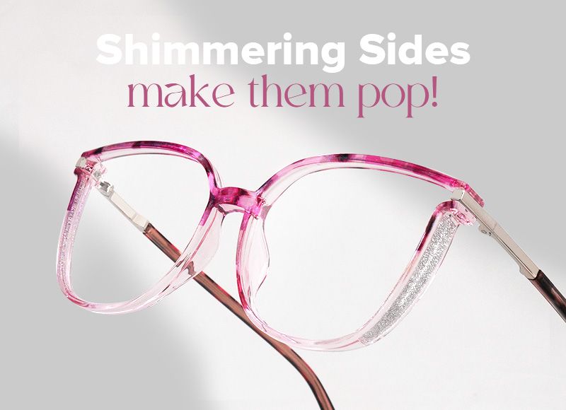 Rodz Pink-Floral Square Glasses