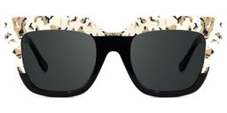 Carolann Black Square Sunglasses0