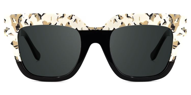 Carolann Black Square Sunglasses