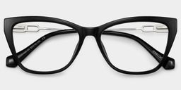 Celeste Black Cat eye Glasses2