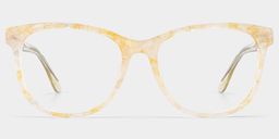 Julia Yellow Rectangle Glasses1