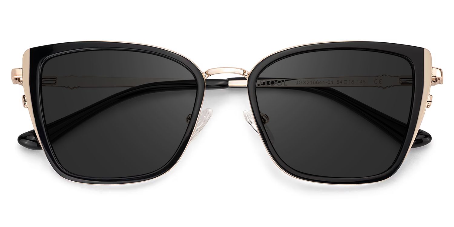 Juniper Black Rectangle Sunglasses to Frame Your Face | ZEELOOL1