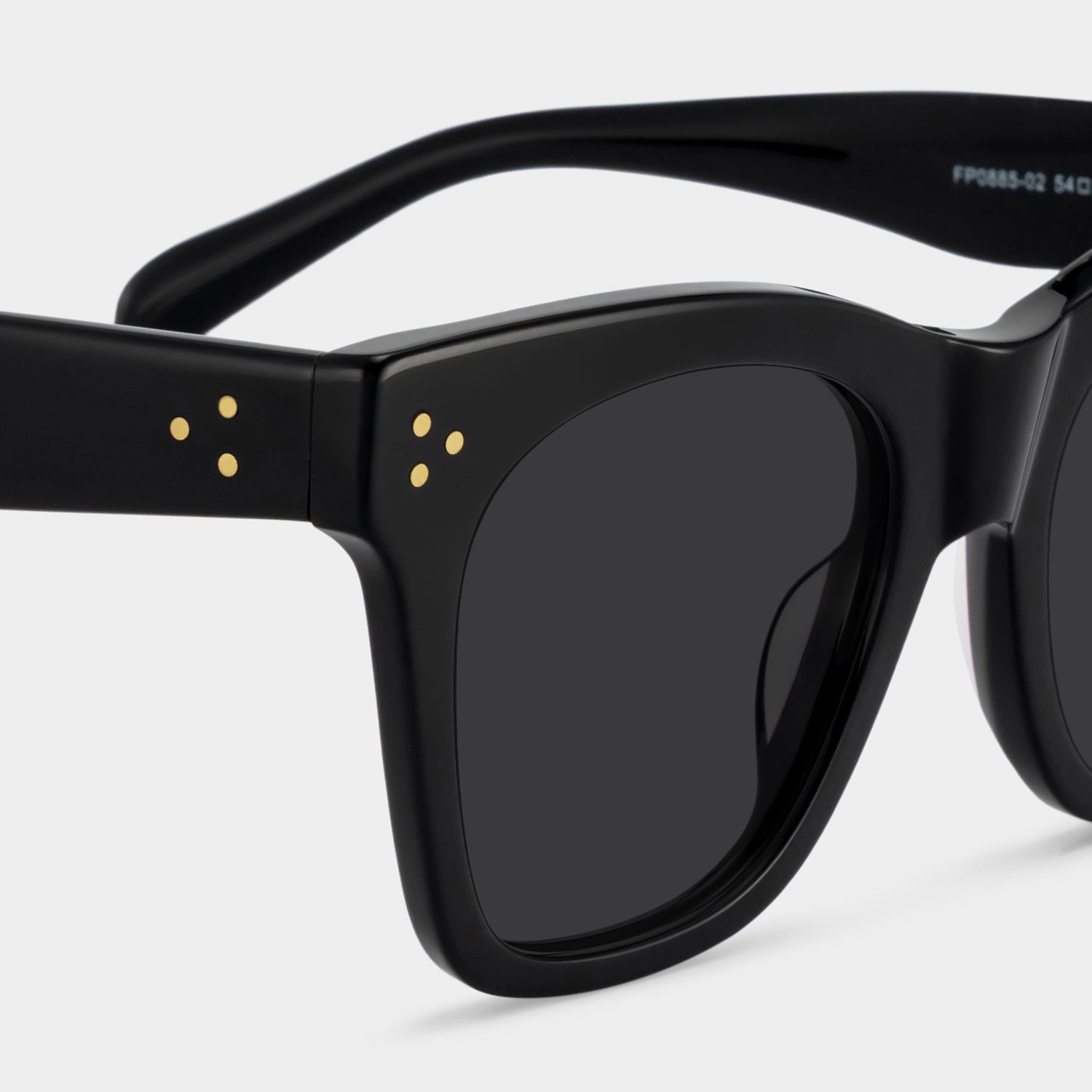 Gordon Black Rectangle Polarized Sunglasses for Driving | ZEELOOL4