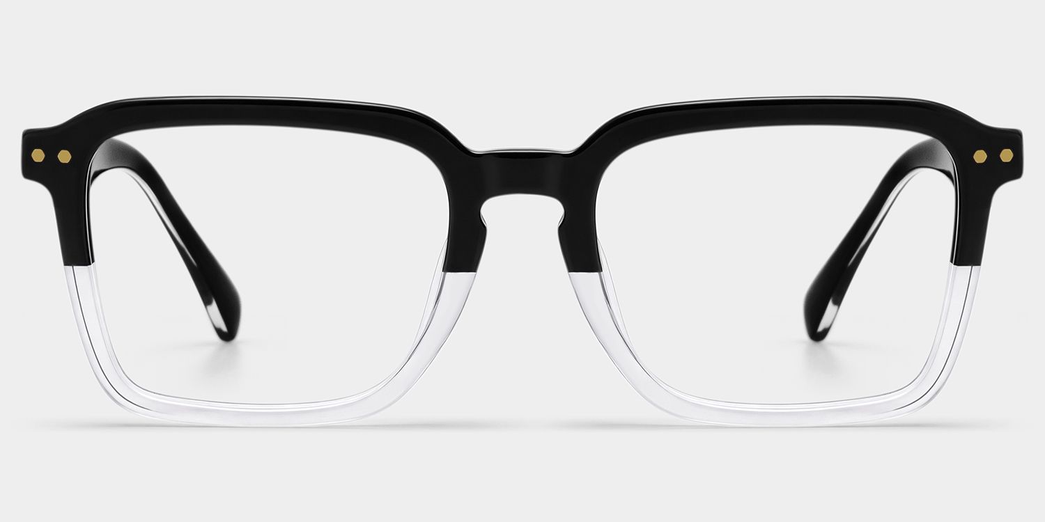 Vickerie Thin Black Clear Glasses in Square Design | Zeelool1