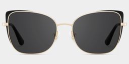 Tessa Black Gold Cat eye Sunglasses0