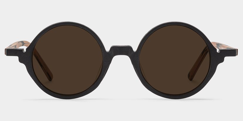 Otto Black Round Sunglasses