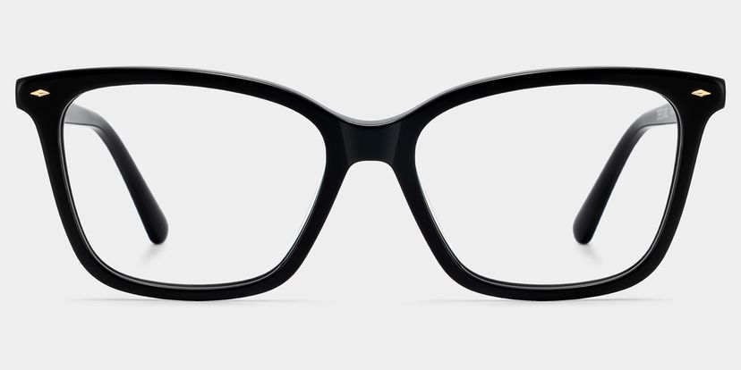 Theo Black Rectangle Glasses