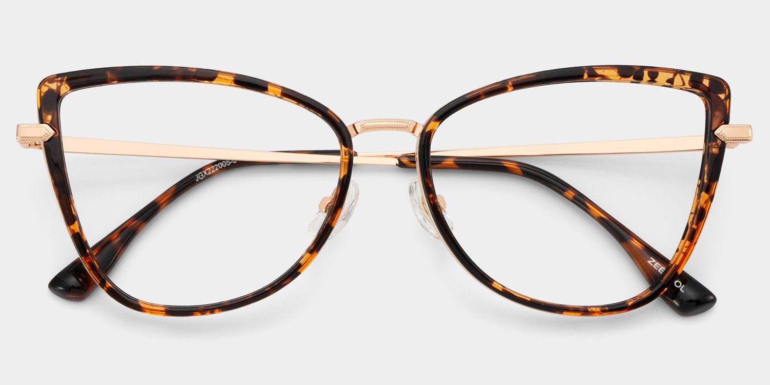Sloane Cat-Eye Tortoise Eyeglasses-Frame | ZEELOOL2