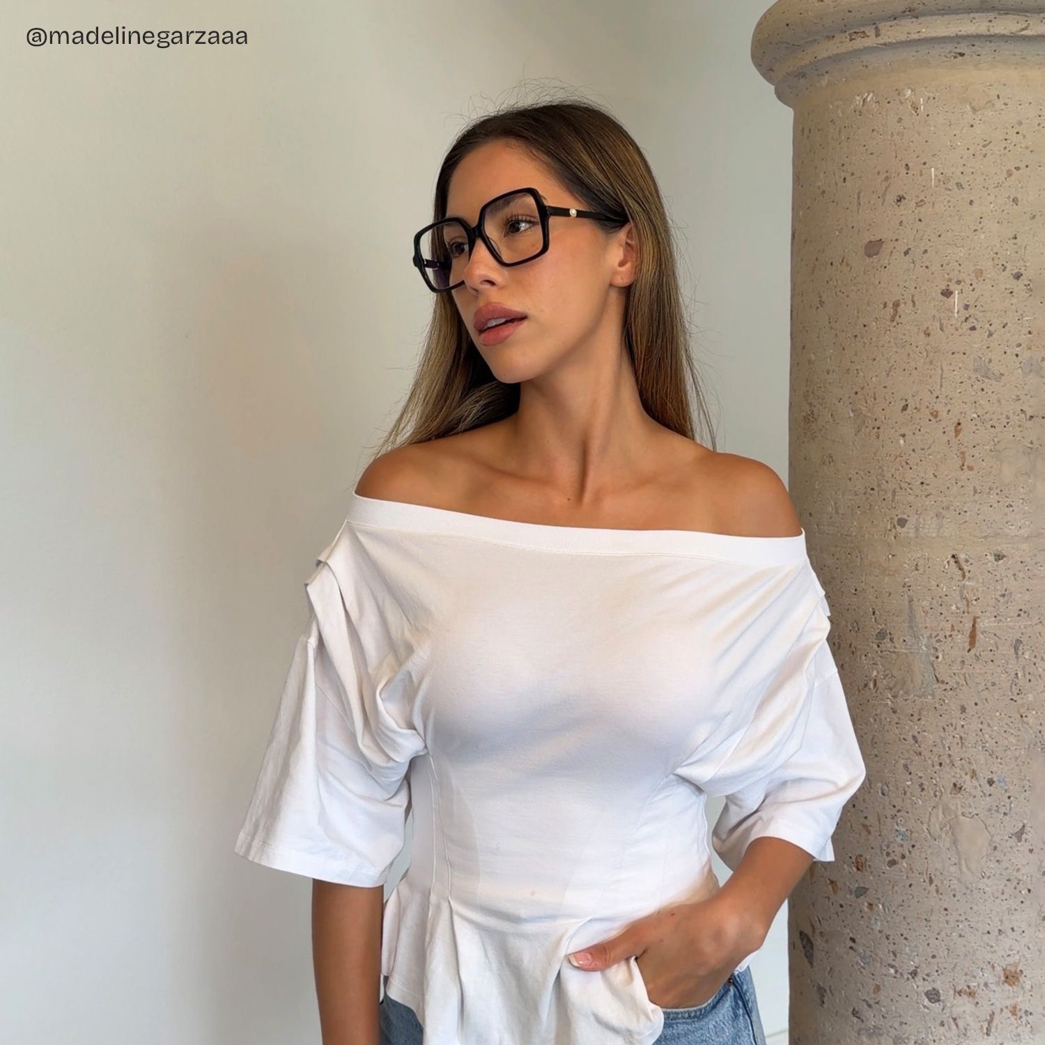 Order Elena Black Square Frame Glasses Online | ZEELOOL7
