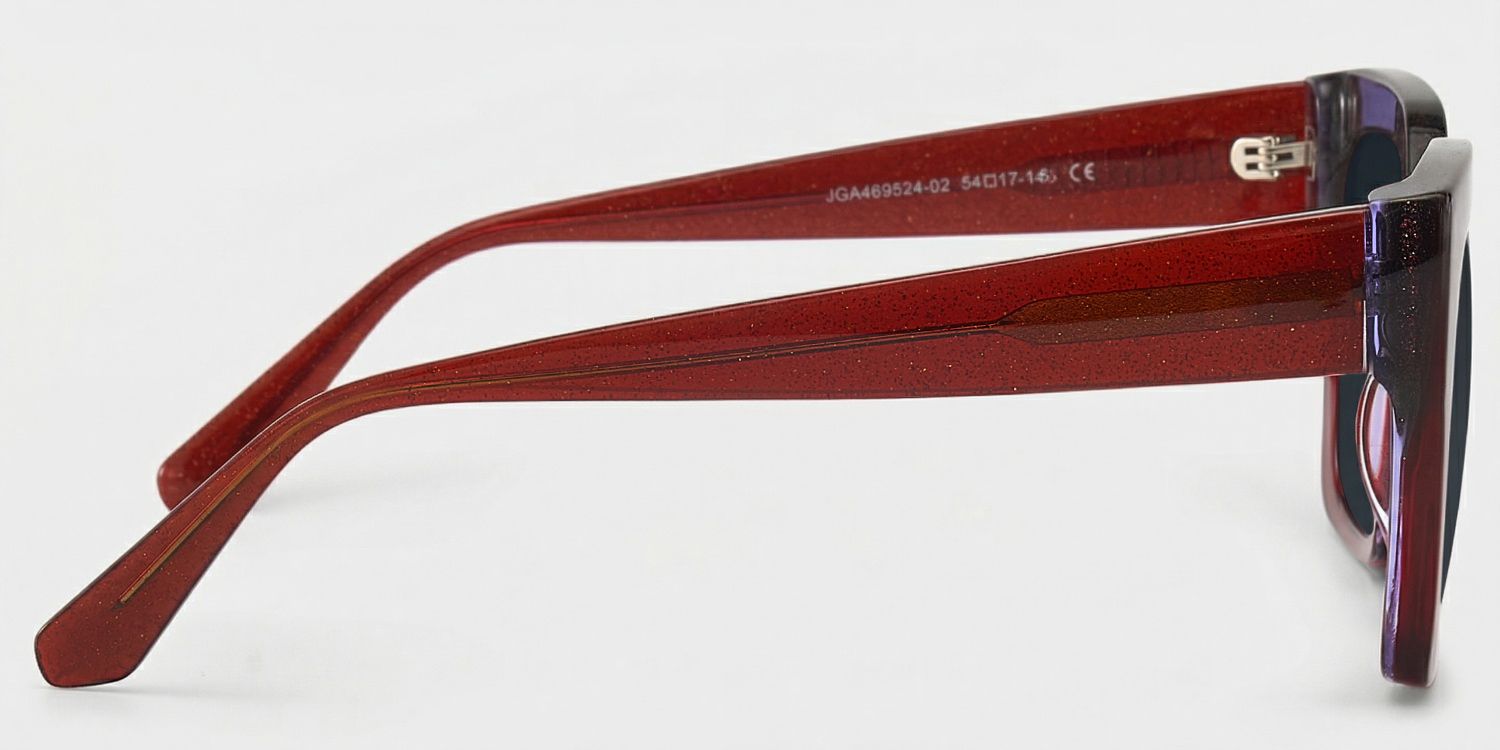 Mavis Square Style Red Frame Sunglasses | ZEELOOL3
