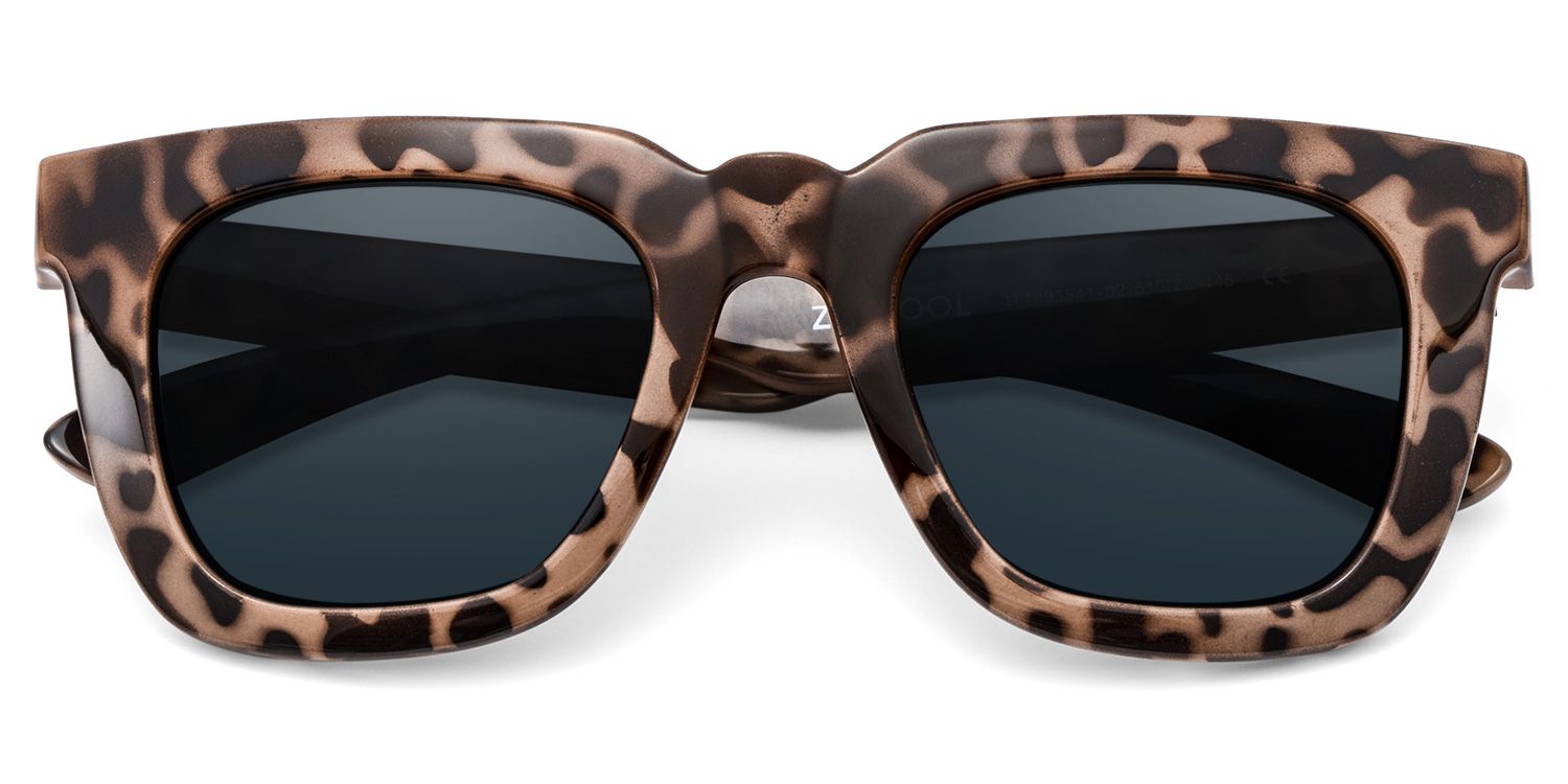 Clea Tortoise Rectangle Polarized Sunglasses for Driving | ZEELOOL1
