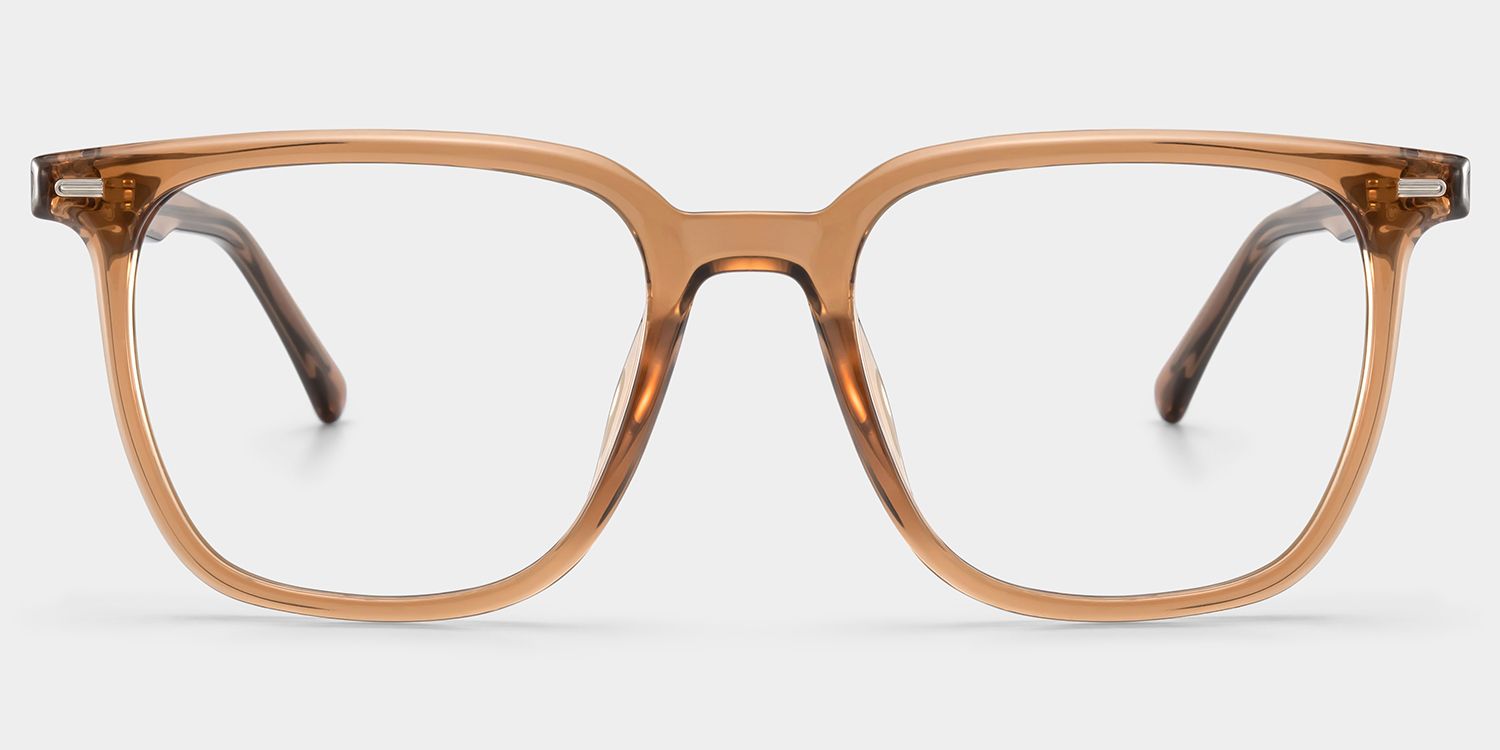 Eliza Light Brown Square Glasses Frames for Women | ZEELOOL1