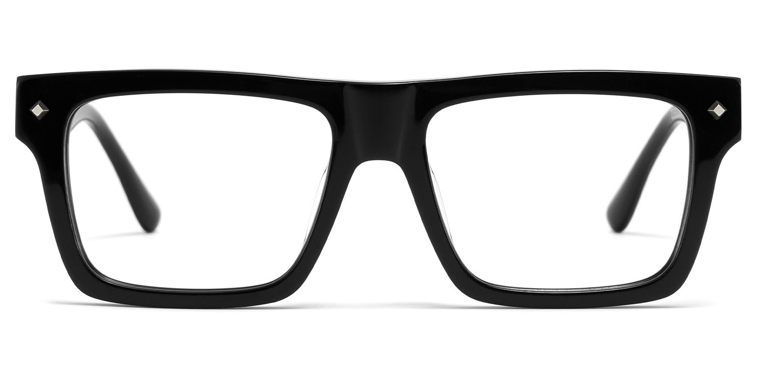 Trent Eyeglasses in Rectangle Black Frame | Zeelool1