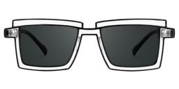Zephyr Clear Rectangle Sunglasses0