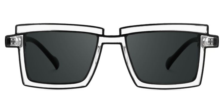 Zephyr Clear Rectangle Sunglasses