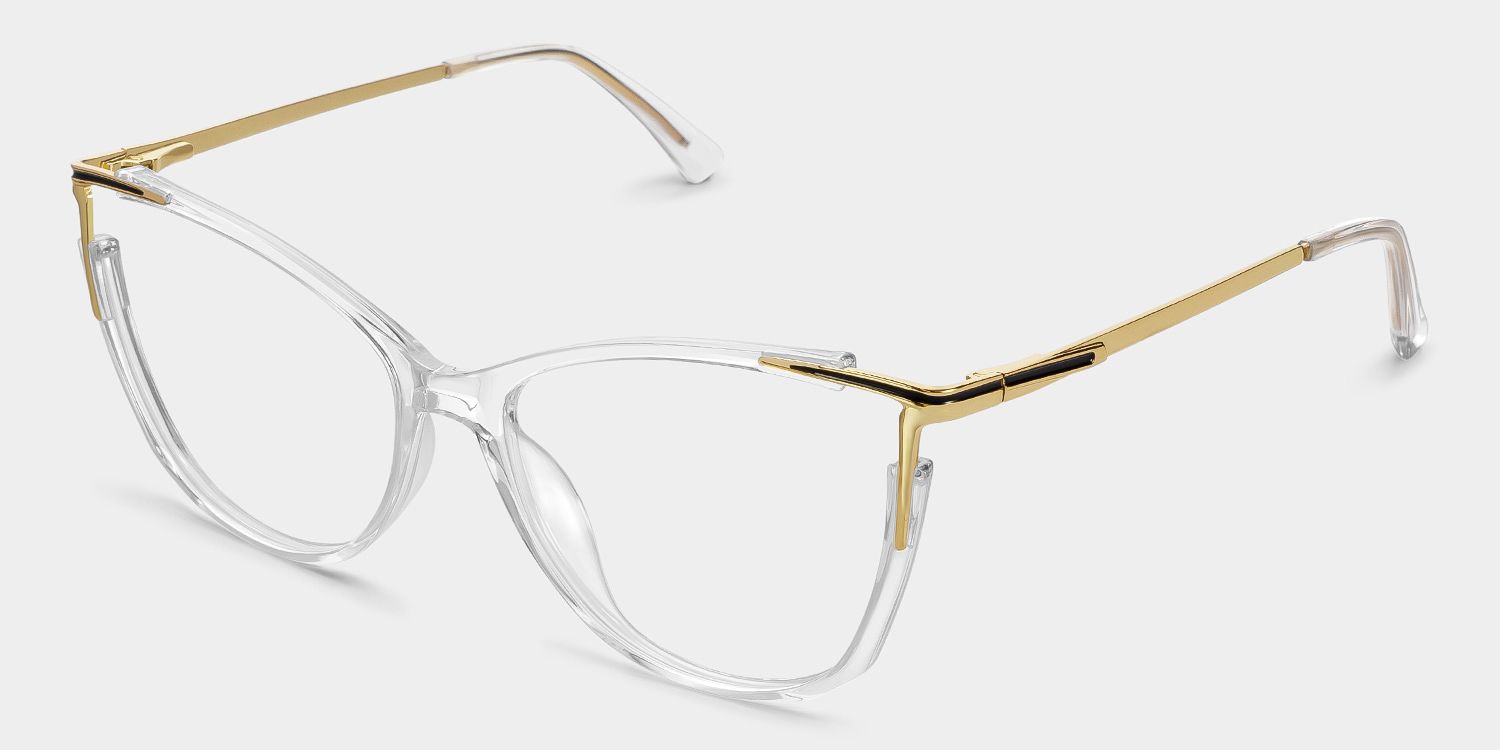 Cat eye Yomary Clear Frame Glasses | Zeelool2